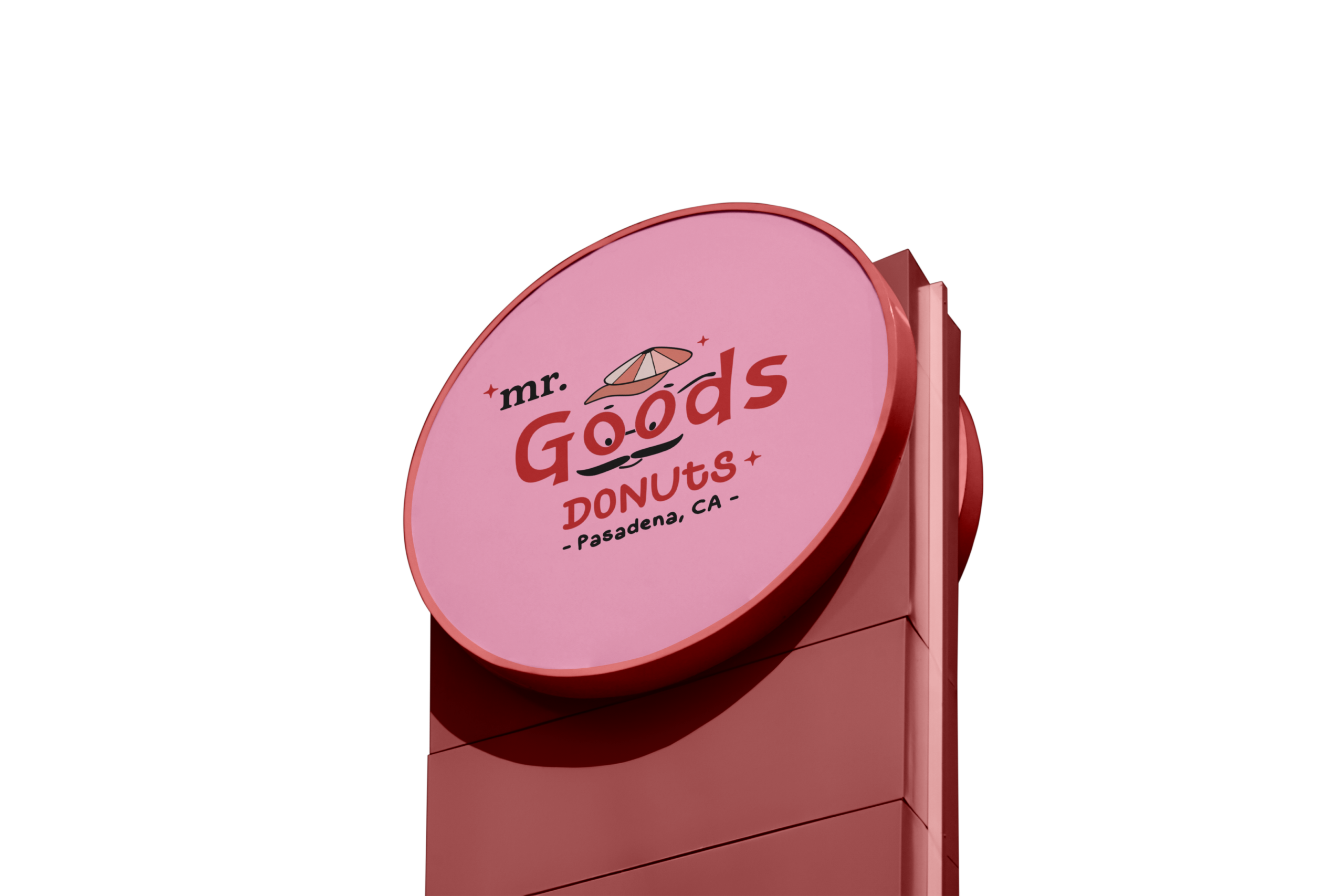 Mr.Goods Donuts - Pasadena Logo On a billboard